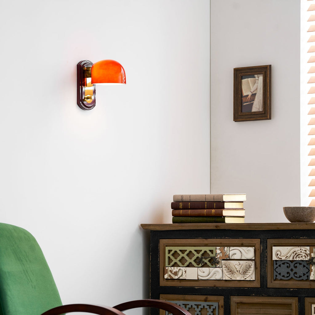 Bofea Vintage Dome Glass Wall Lamp