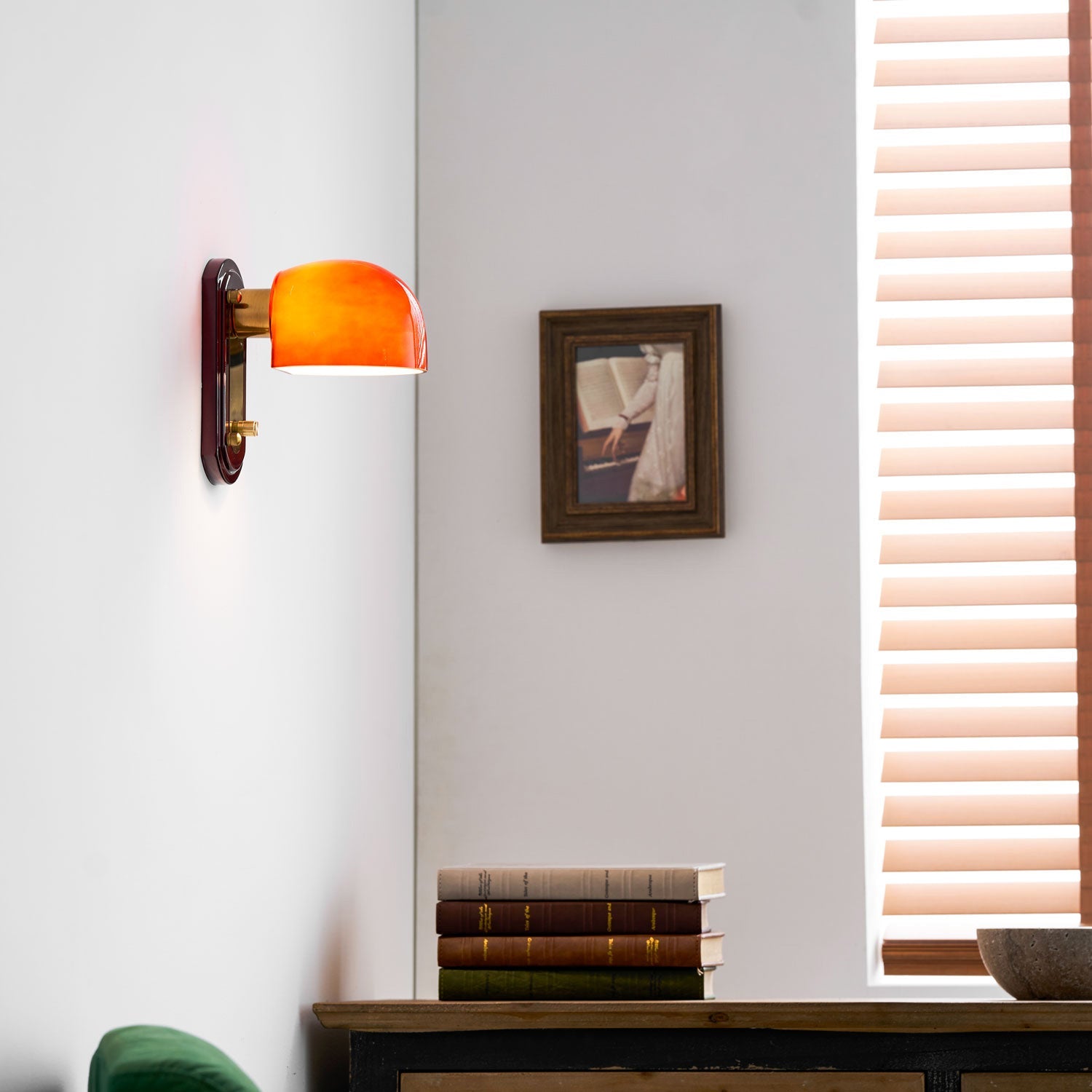 Bofea Vintage Dome Glass Wall Lamp