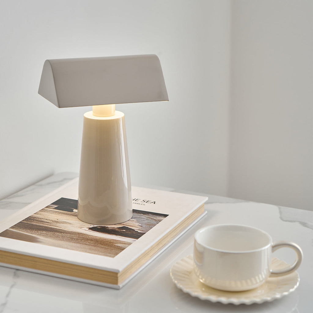 Caret Cordless Table Lamp with Pyramid Top