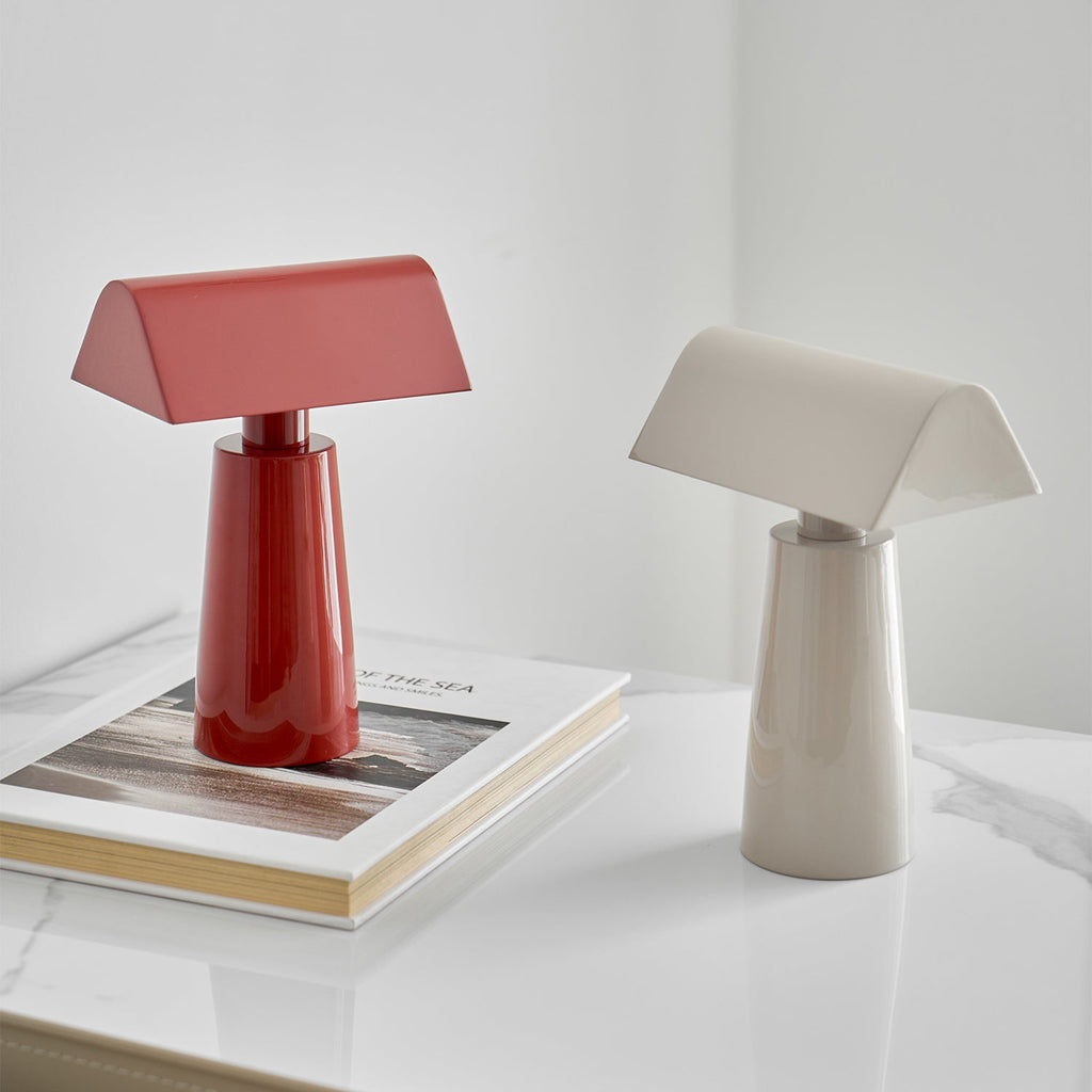 Caret Cordless Table Lamp with Pyramid Top