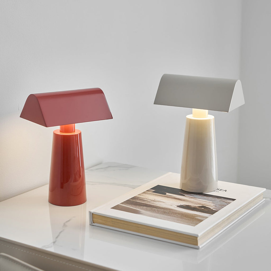 Caret Cordless Table Lamp with Pyramid Top