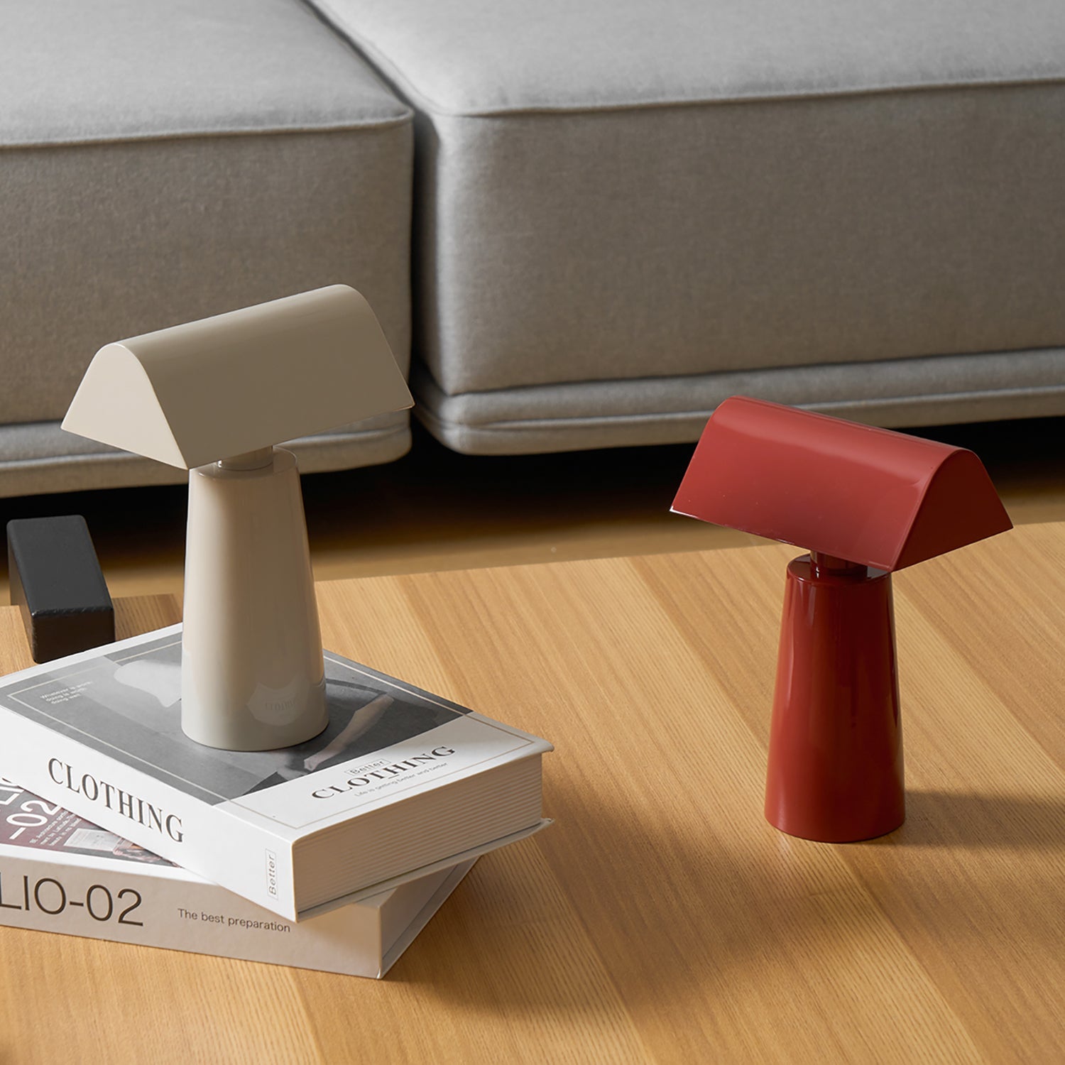 Caret Cordless Table Lamp with Pyramid Top