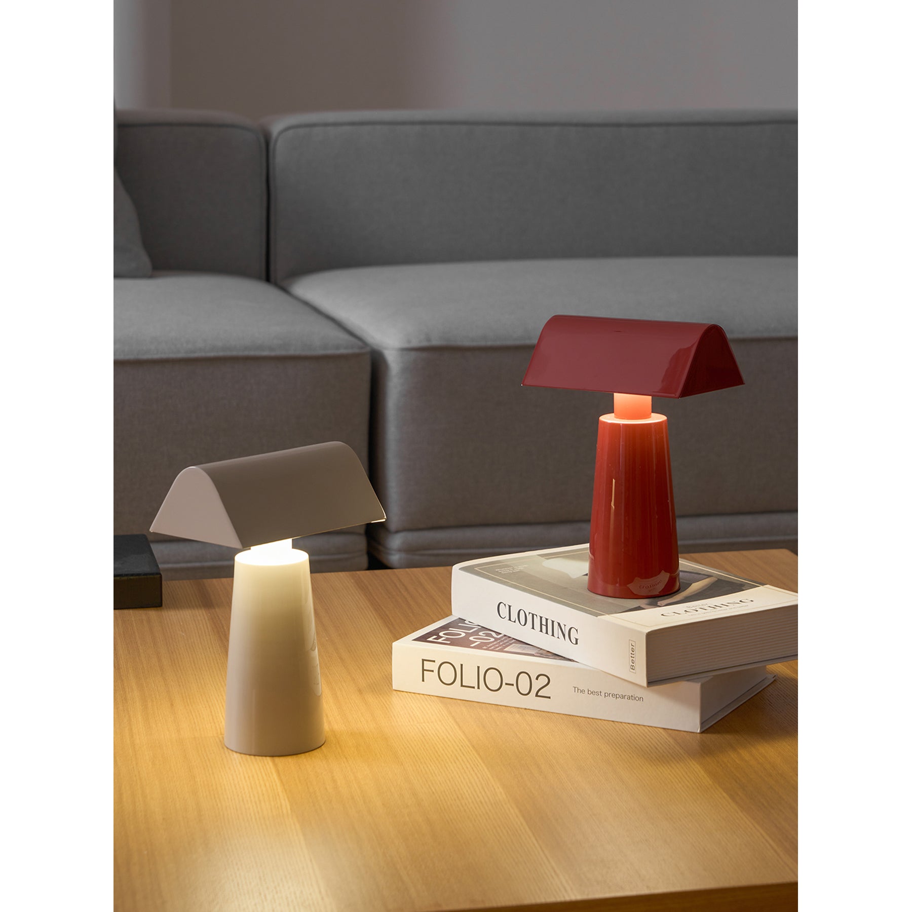 Caret Cordless Table Lamp with Pyramid Top