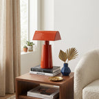 Caret Cordless Table Lamp with Pyramid Top