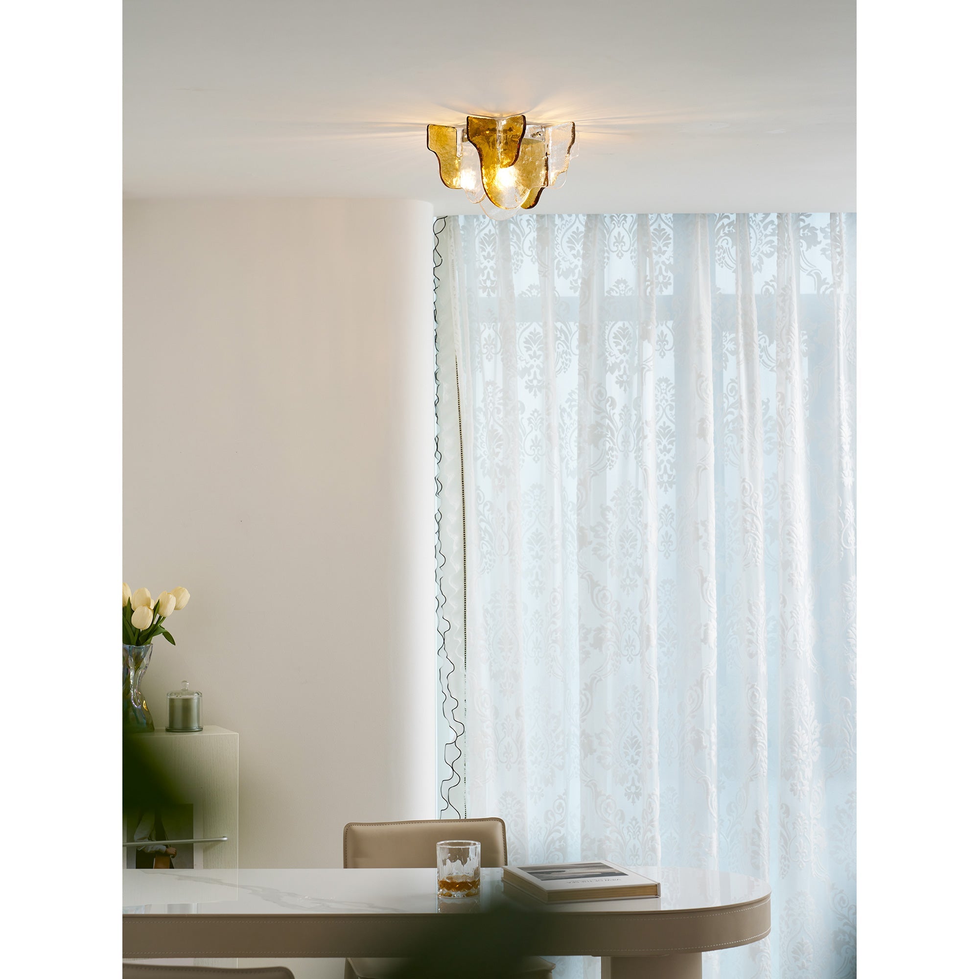 Carlo Nason Murano-Style Blown Glass Ceiling Light