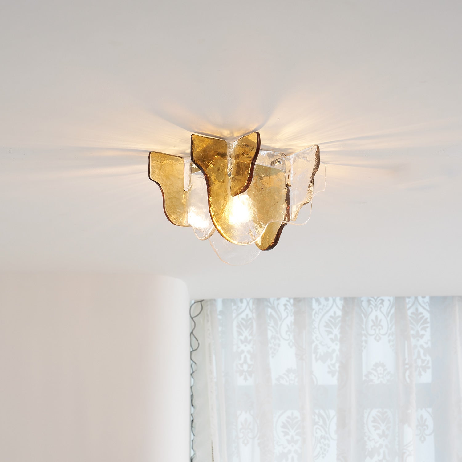 Carlo Nason Murano-Style Blown Glass Ceiling Light