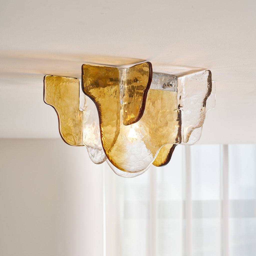Carlo Nason Murano-Style Blown Glass Ceiling Light