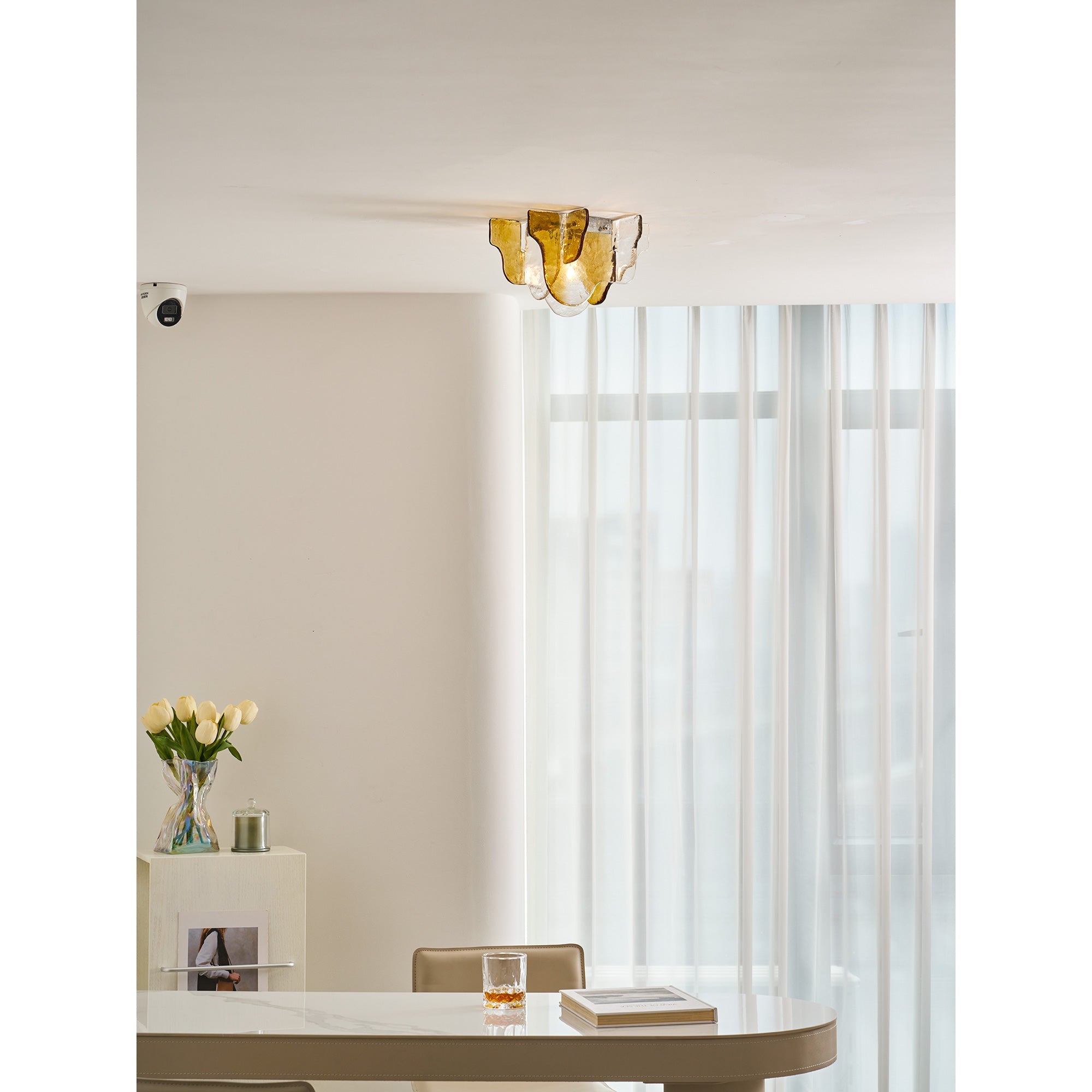 Carlo Nason Murano-Style Blown Glass Ceiling Light