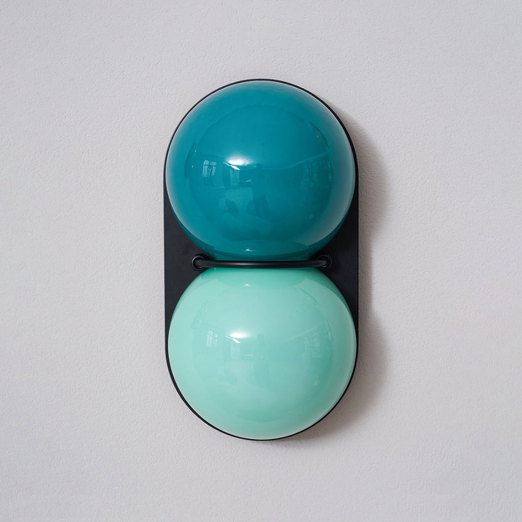 Stacked Glass Sphere Twin Wall Sconce