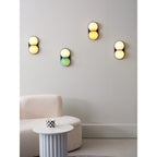 Stacked Glass Sphere Twin Wall Sconce