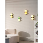 Stacked Glass Sphere Twin Wall Sconce