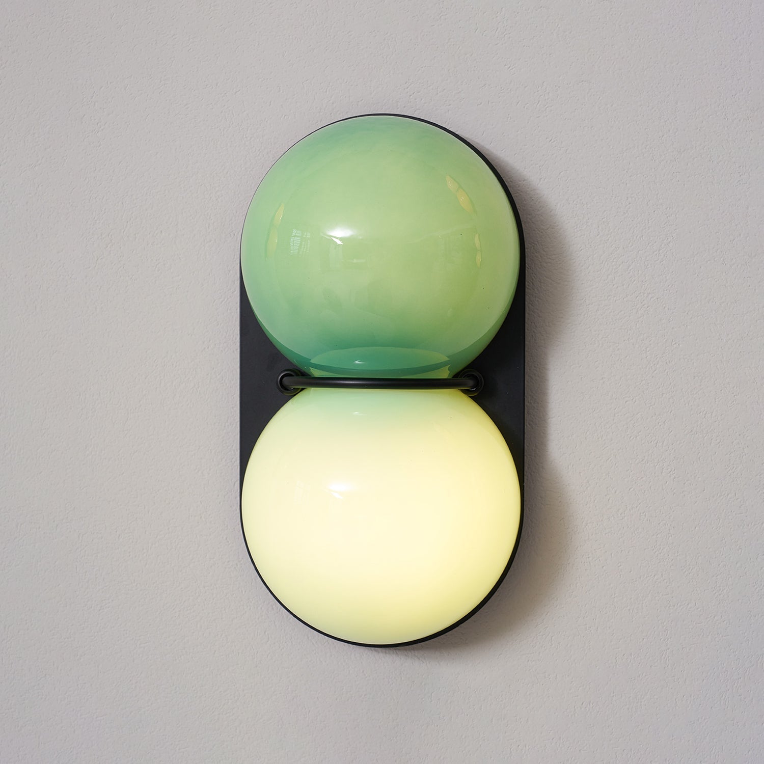 Stacked Glass Sphere Twin Wall Sconce