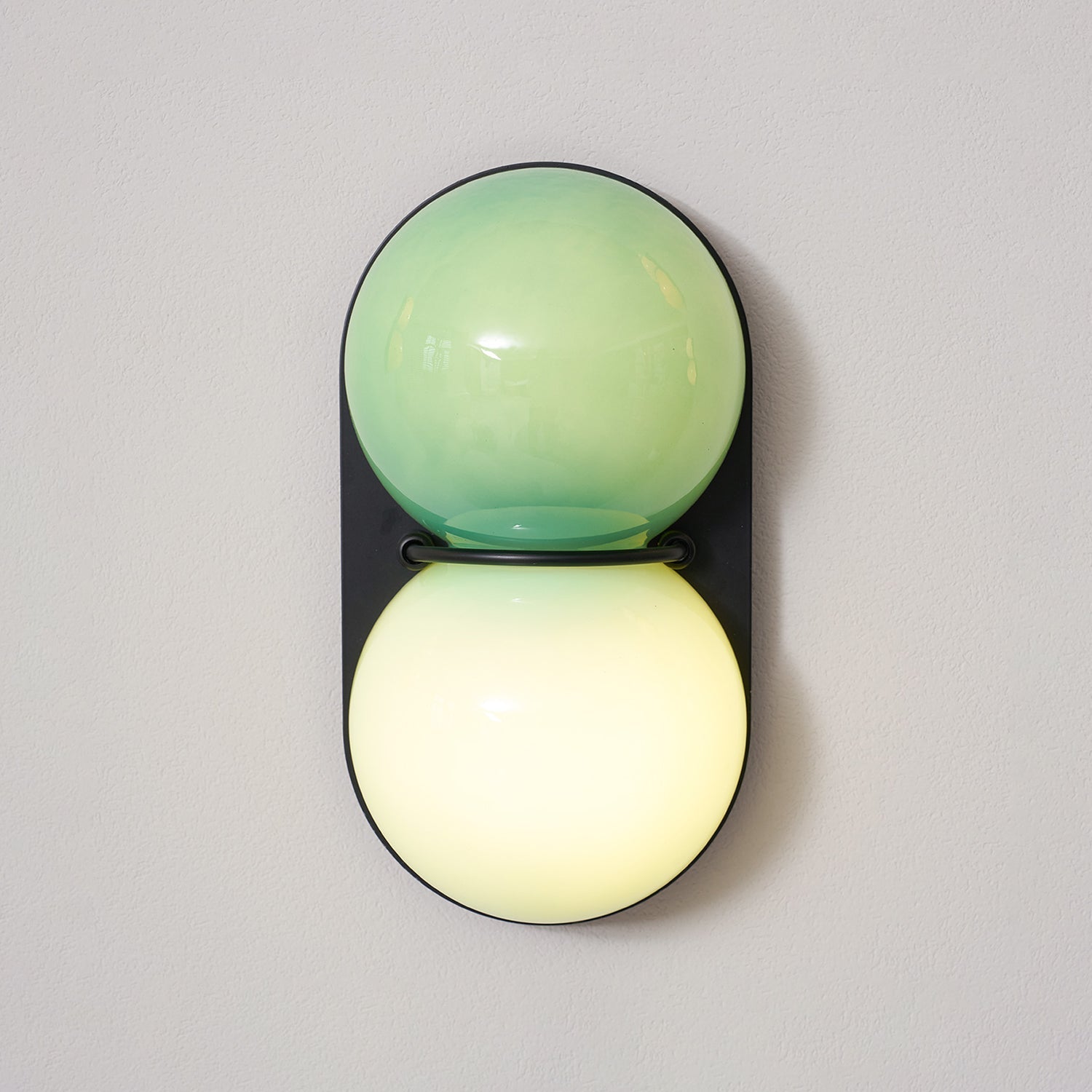 Stacked Glass Sphere Twin Wall Sconce