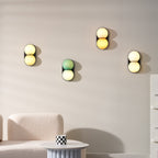 Stacked Glass Sphere Twin Wall Sconce