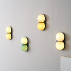 Stacked Glass Sphere Twin Wall Sconce