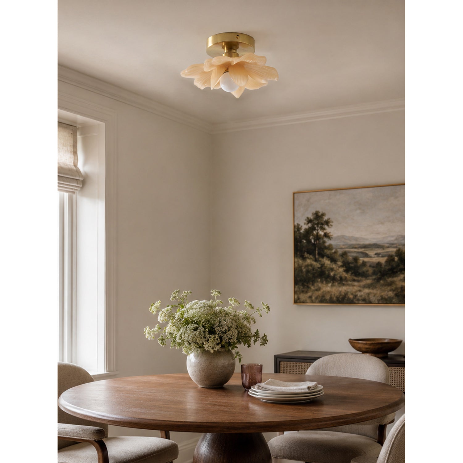 Modern Blossom Petal Flush Ceiling Light