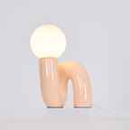 N Shape Rounded Glass Table Lamp