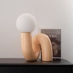 N Shape Rounded Glass Table Lamp