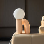 N Shape Rounded Glass Table Lamp