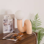 N Shape Rounded Glass Table Lamp