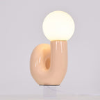 N Shape Rounded Glass Table Lamp