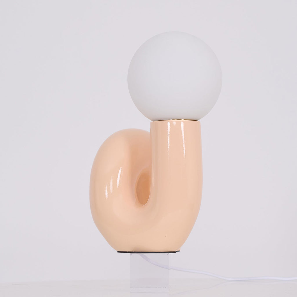 N Shape Rounded Glass Table Lamp