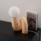 N Shape Rounded Glass Table Lamp