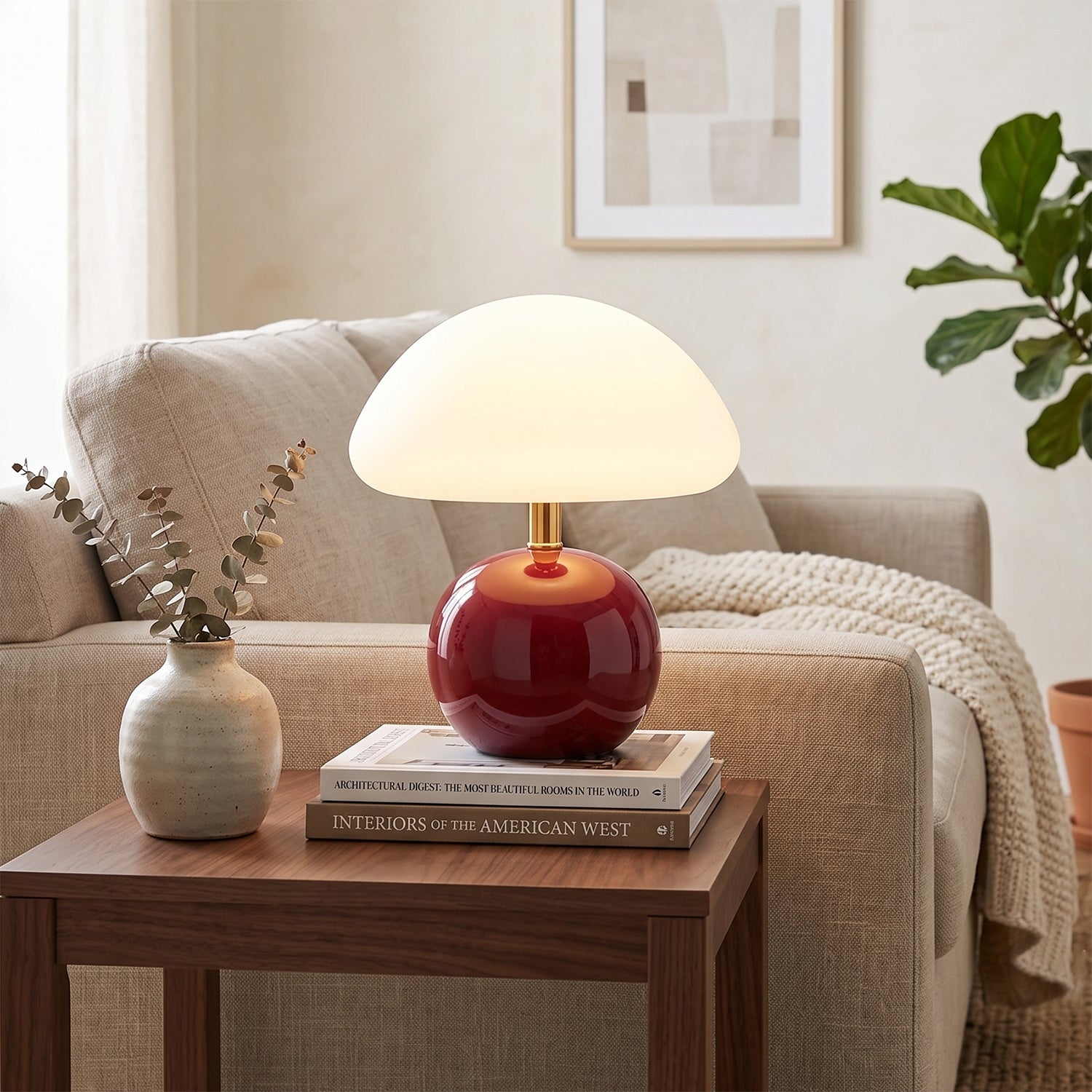 Nessino Ceramic Mushroom Table Lamp