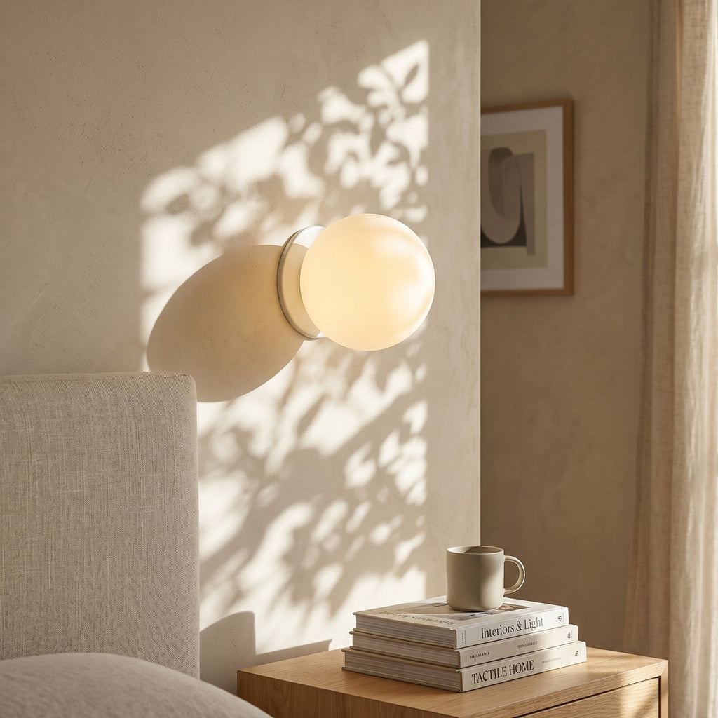 Minimalist Frosted Glass Globe Wall Light