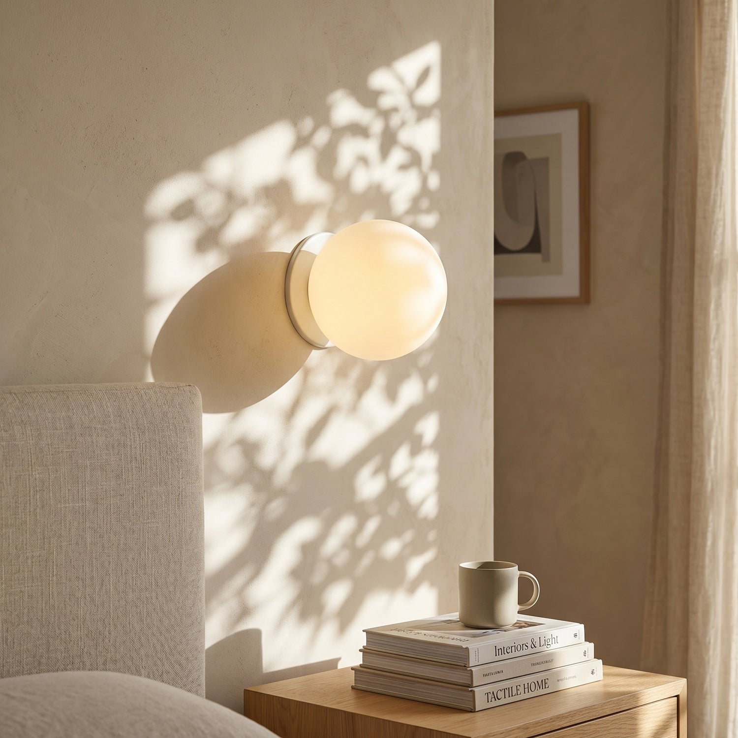 Minimalist Frosted Glass Globe Wall Light