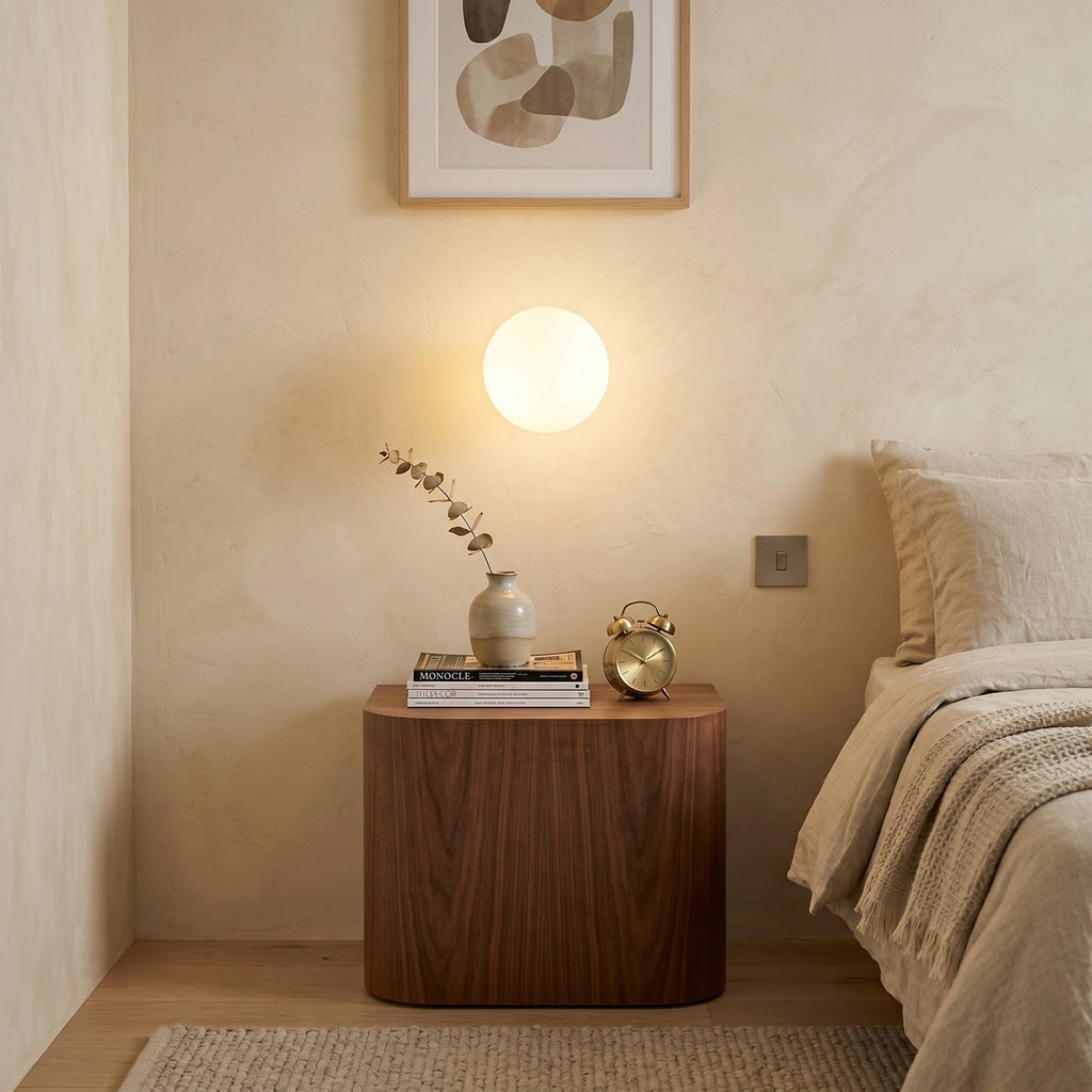 Minimalist Frosted Glass Globe Wall Light