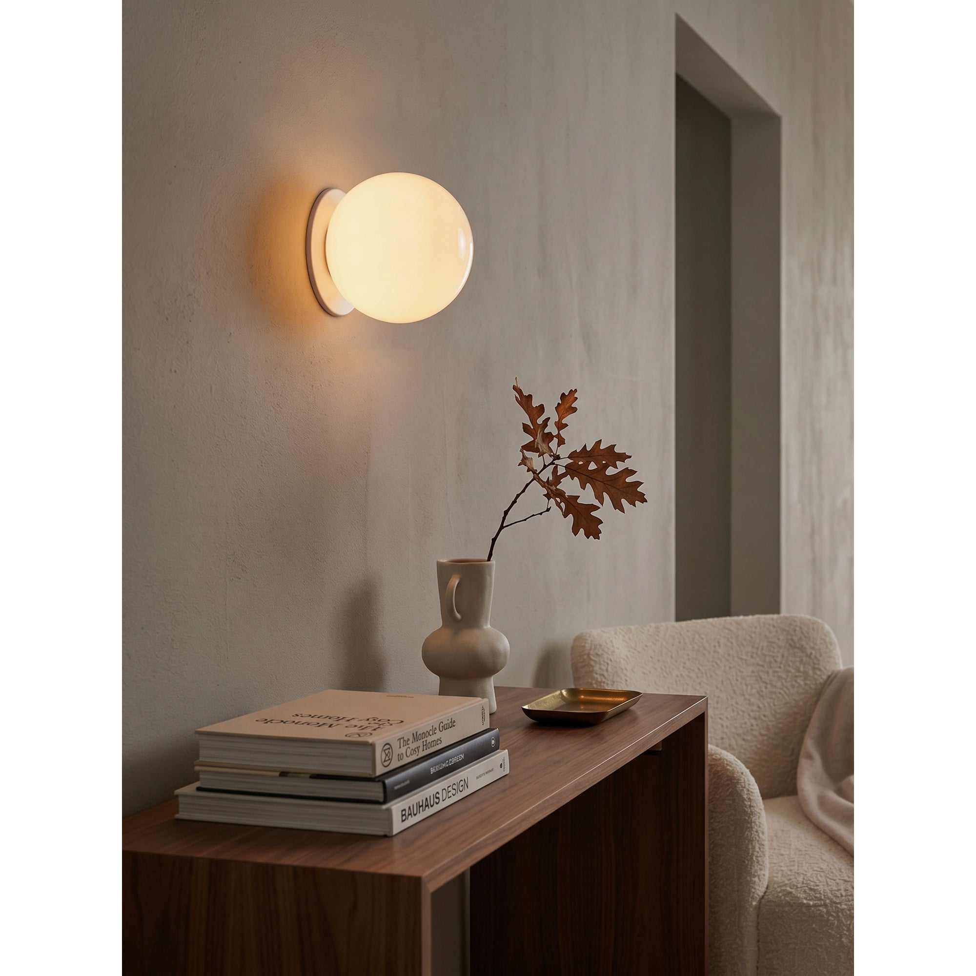 Minimalist Frosted Glass Globe Wall Light