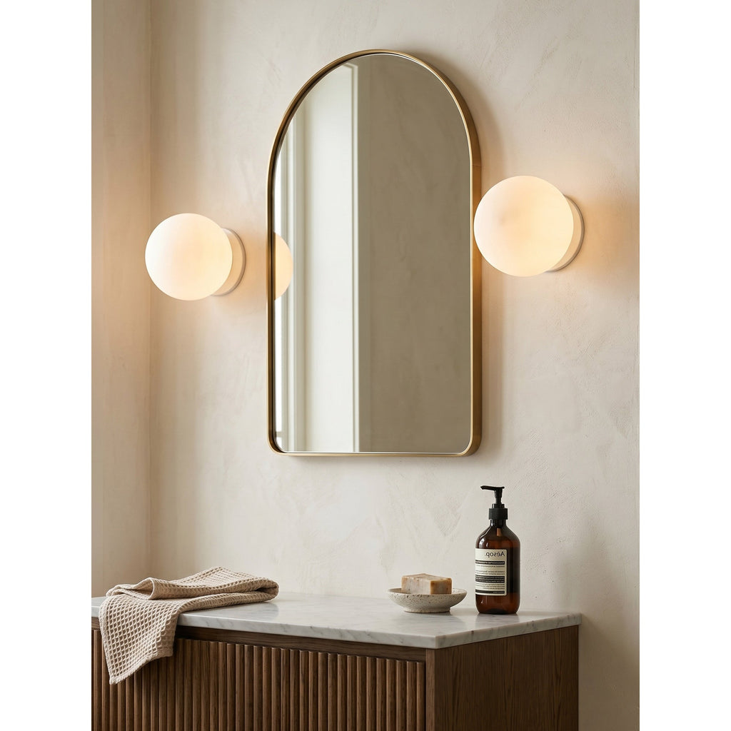 Minimalist Frosted Glass Globe Wall Light