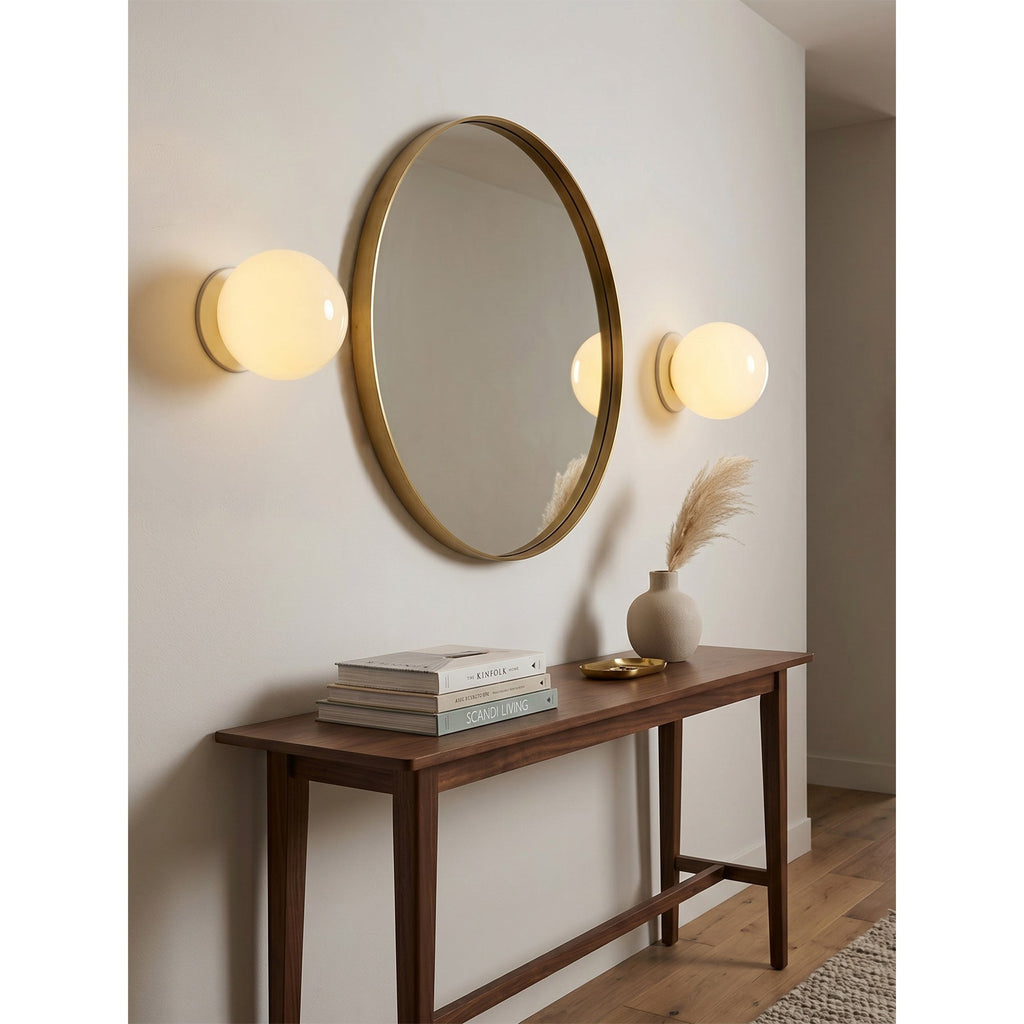 Minimalist Frosted Glass Globe Wall Light