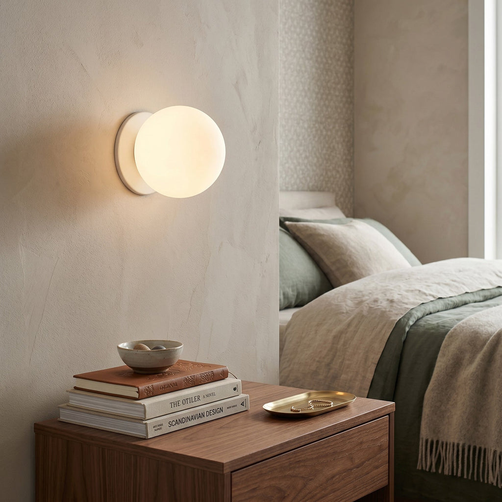 Minimalist Frosted Glass Globe Wall Light