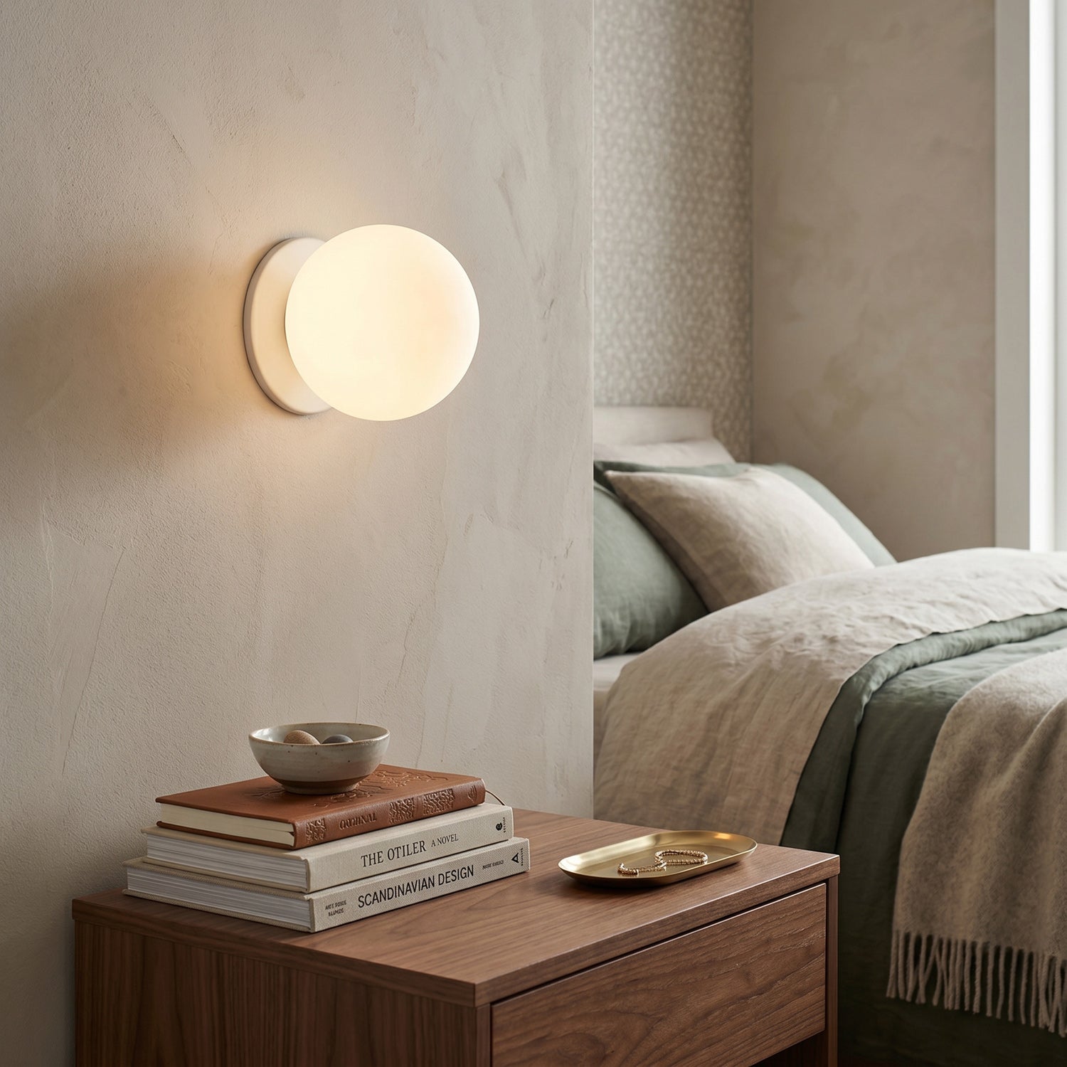 Minimalist Frosted Glass Globe Wall Light