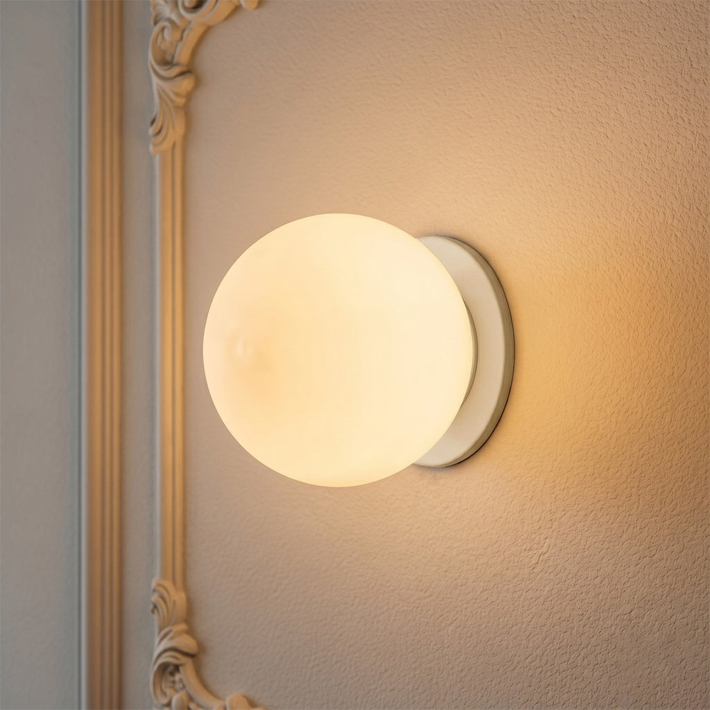 Minimalist Frosted Glass Globe Wall Light