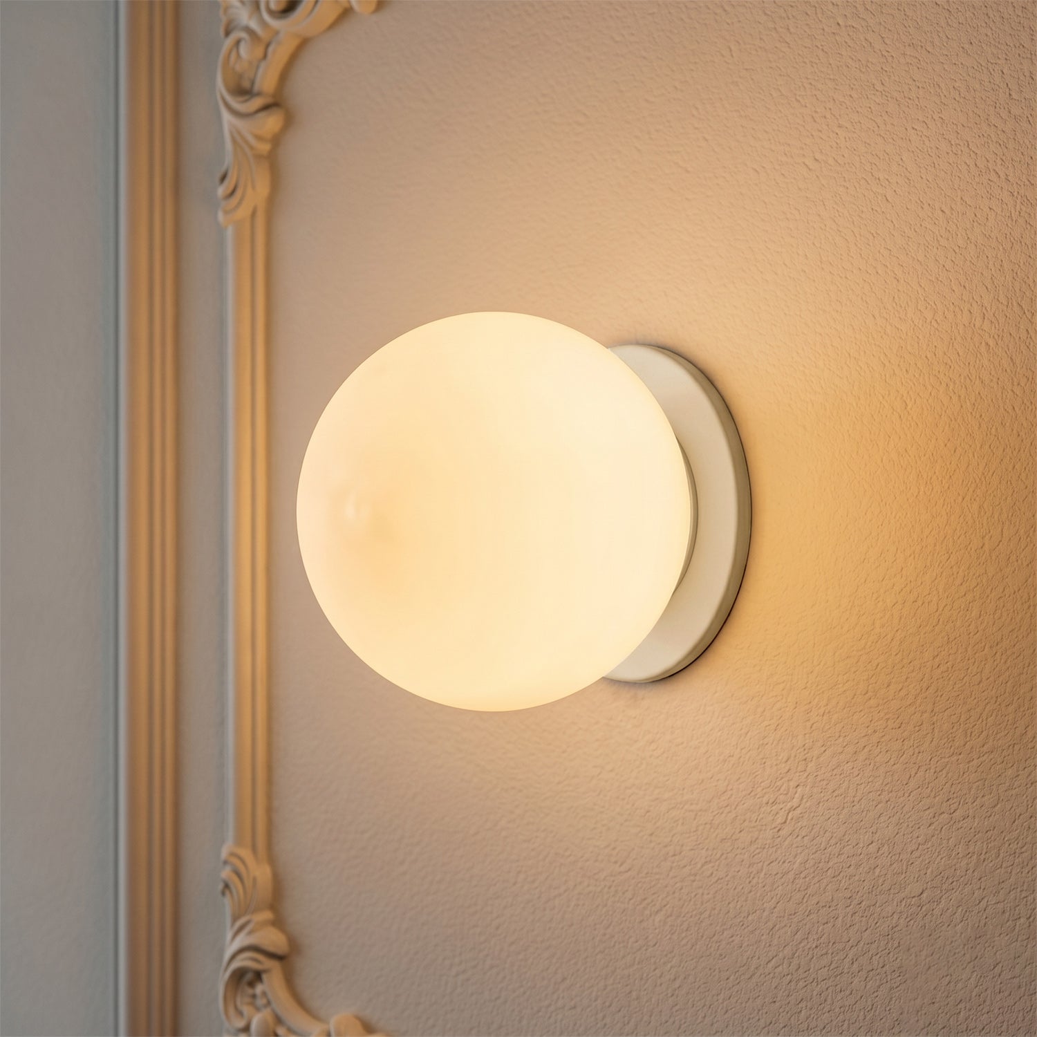 Minimalist Frosted Glass Globe Wall Light
