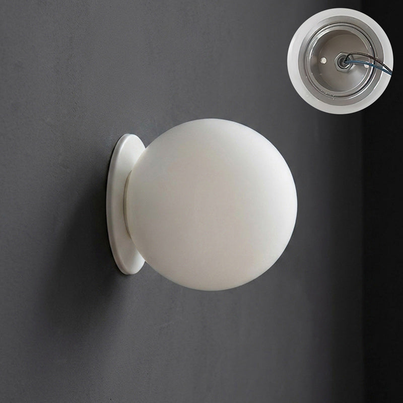 Minimalist Frosted Glass Globe Wall Light