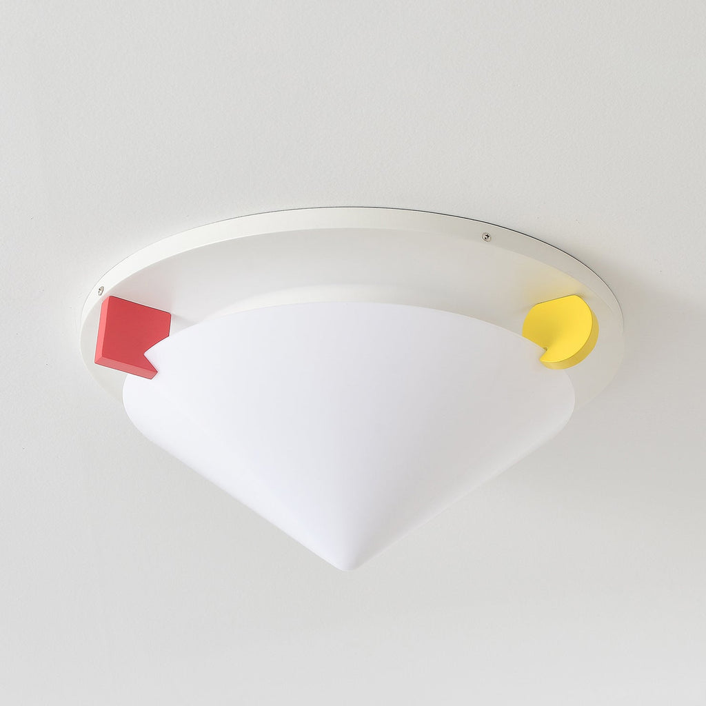 Colorful Dome Semi-Flush Ceiling Light