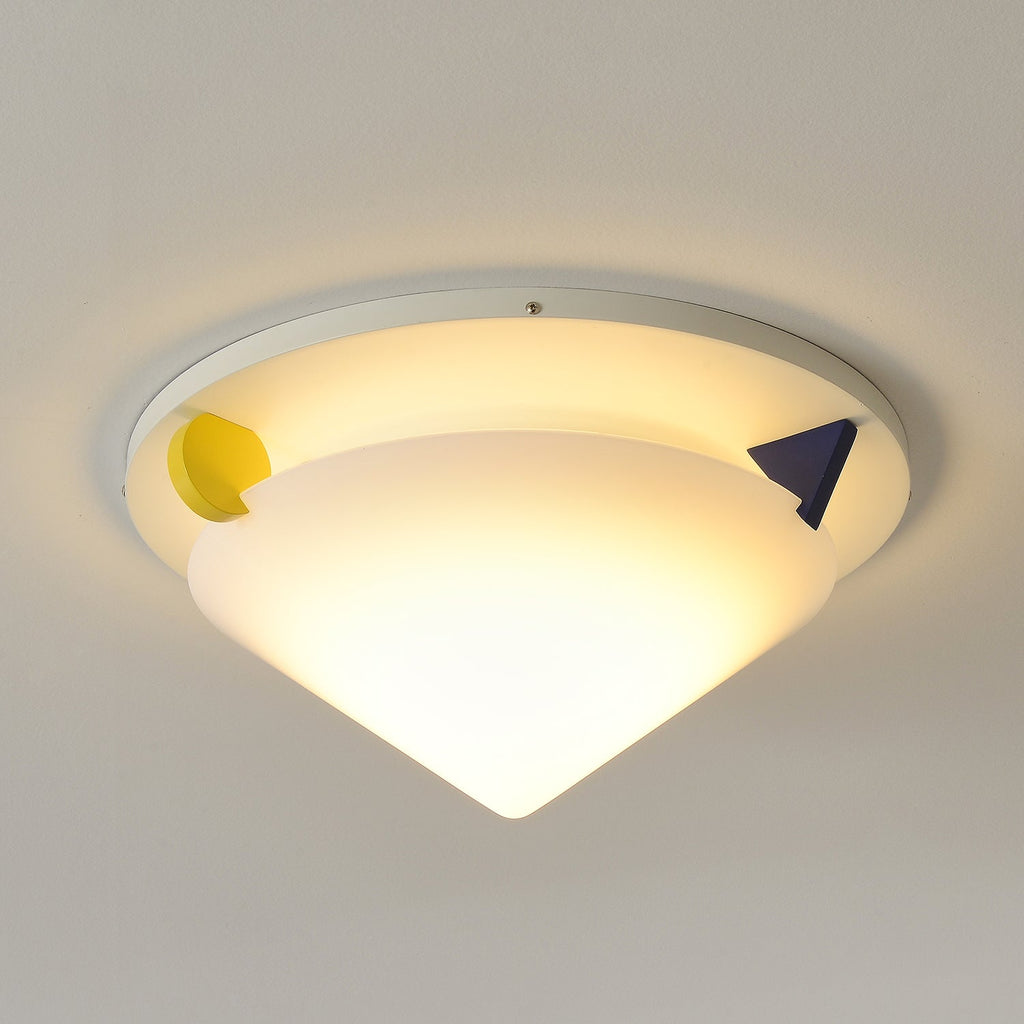 Colorful Dome Semi-Flush Ceiling Light