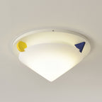 Colorful Dome Semi-Flush Ceiling Light