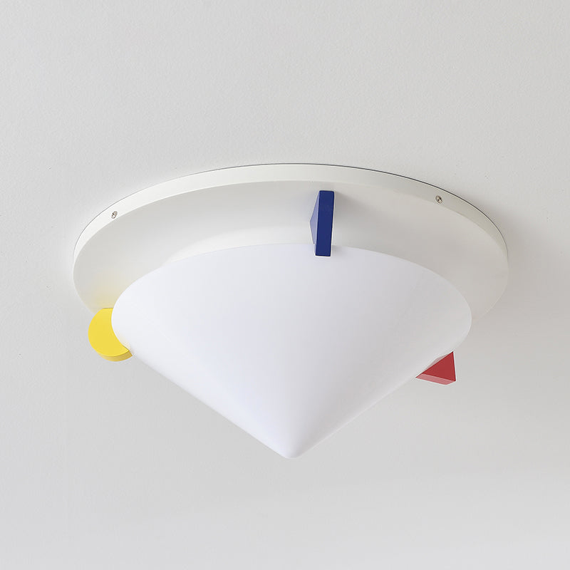 Colorful Dome Semi-Flush Ceiling Light