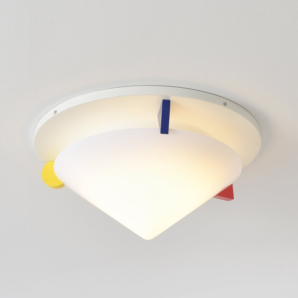 Colorful Dome Semi-Flush Ceiling Light
