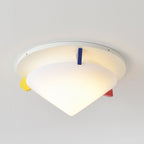 Colorful Dome Semi-Flush Ceiling Light