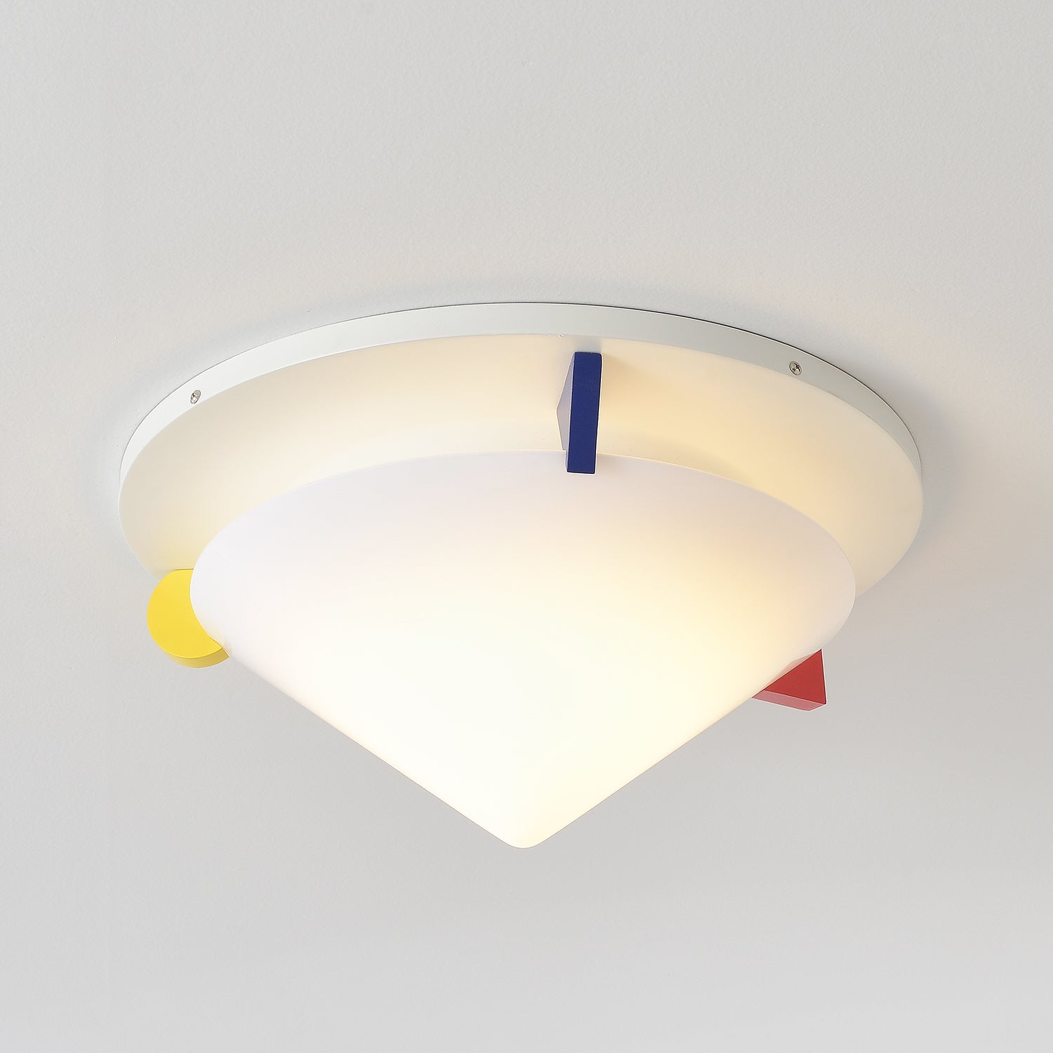 Colorful Dome Semi-Flush Ceiling Light