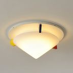 Colorful Dome Semi-Flush Ceiling Light
