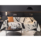 Brushstroke Art: Chenille Sofa Cover with Abstract Brushstroke Design & Reversible Texture – for Sofa & Living Room