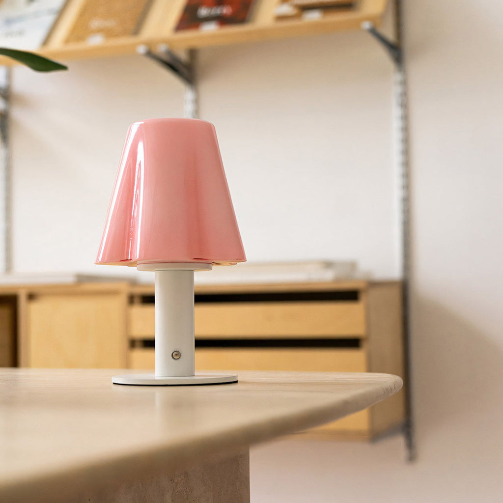 Pippa Fluted Glass Cordless Table Lamp