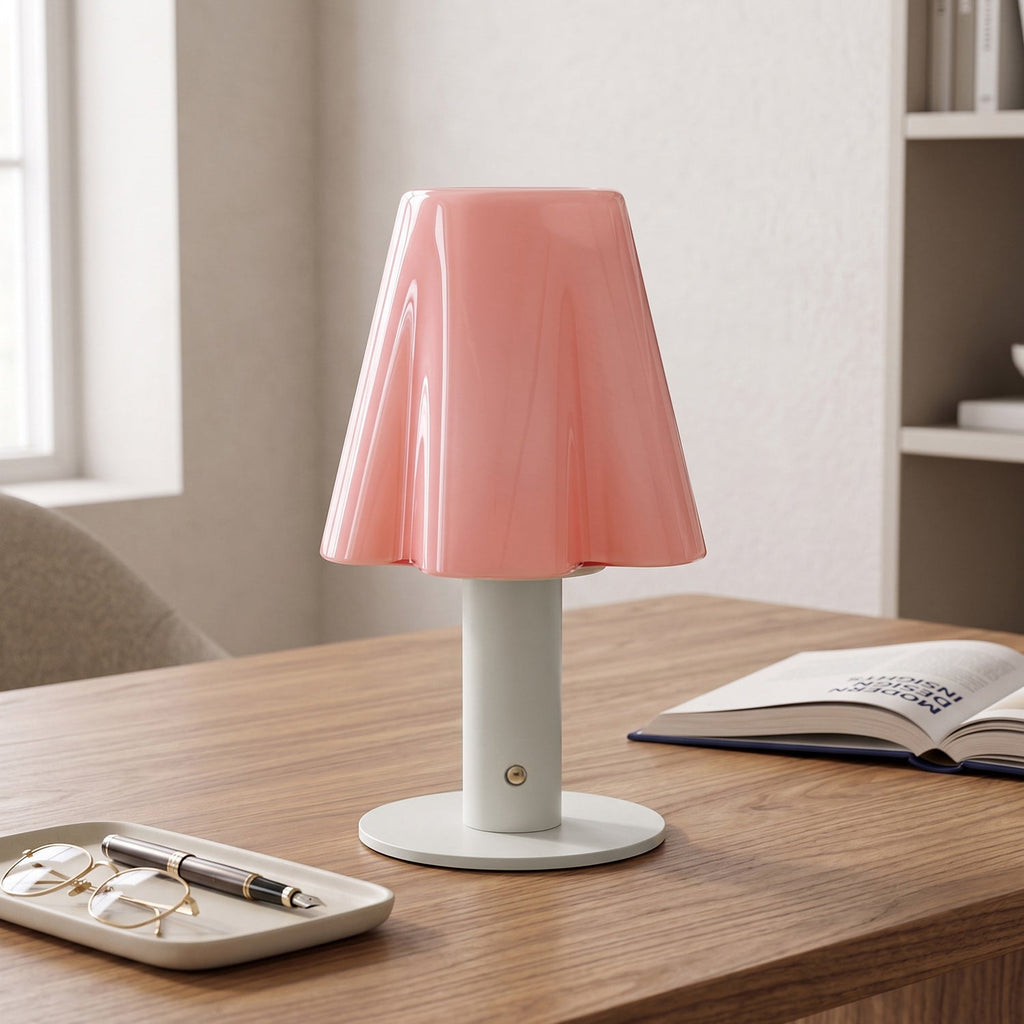 Pippa Fluted Glass Cordless Table Lamp